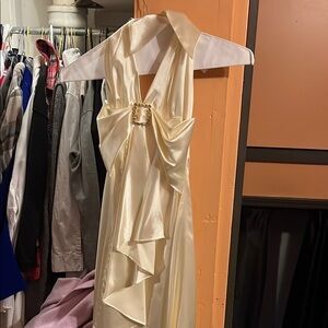 Elegant Cream Evening Dress